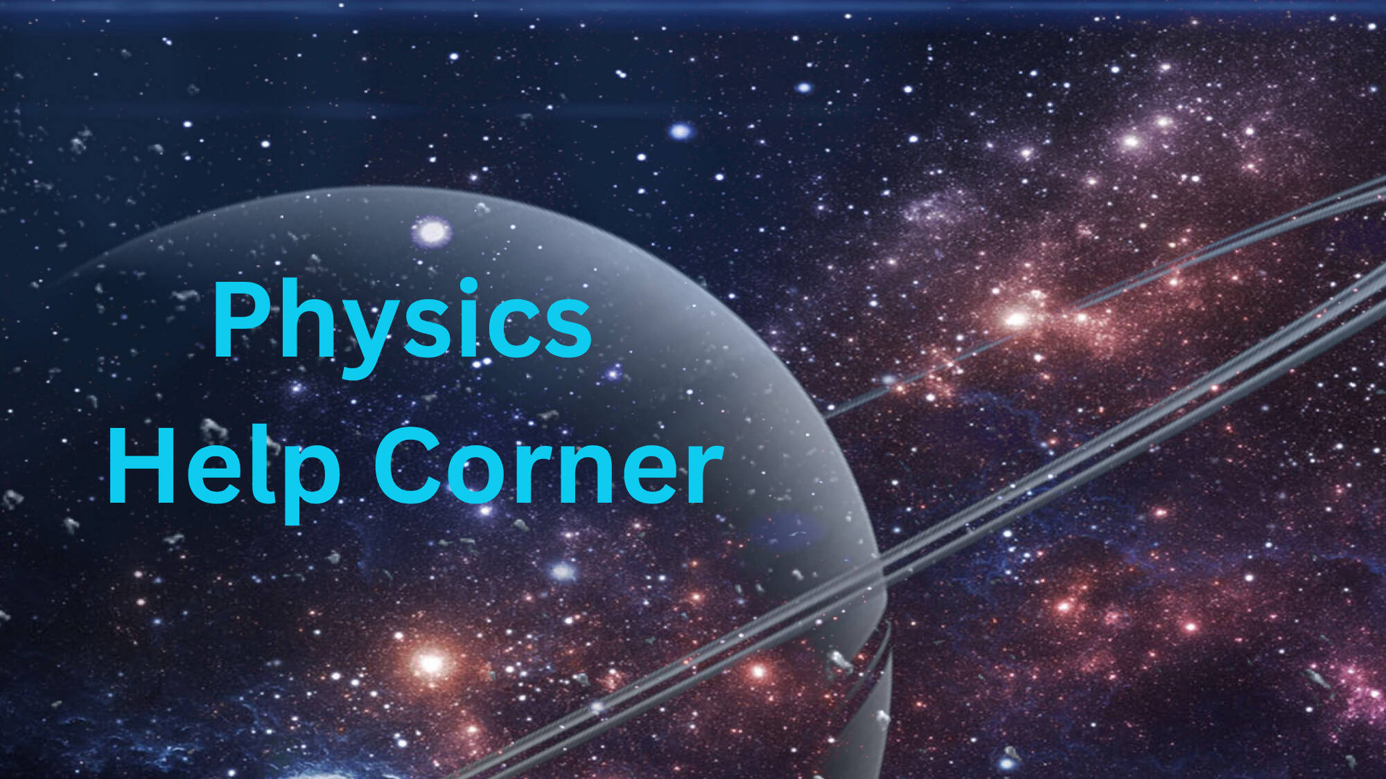 Physics Help Corner